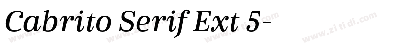 Cabrito Serif Ext 5字体转换
